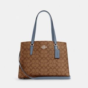 Coach Tatum Carryall In Signature Canvas khaki/marble blue